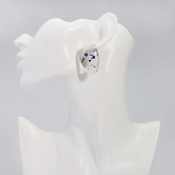 Clear acrylic earrings - Picture 4 of 8